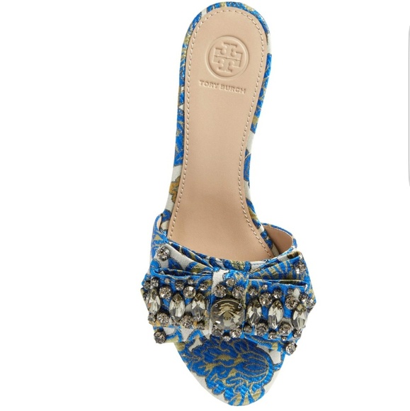 TORY BURCH Valentina Embellished Bow Slide Sandal - Picture 5 of 13